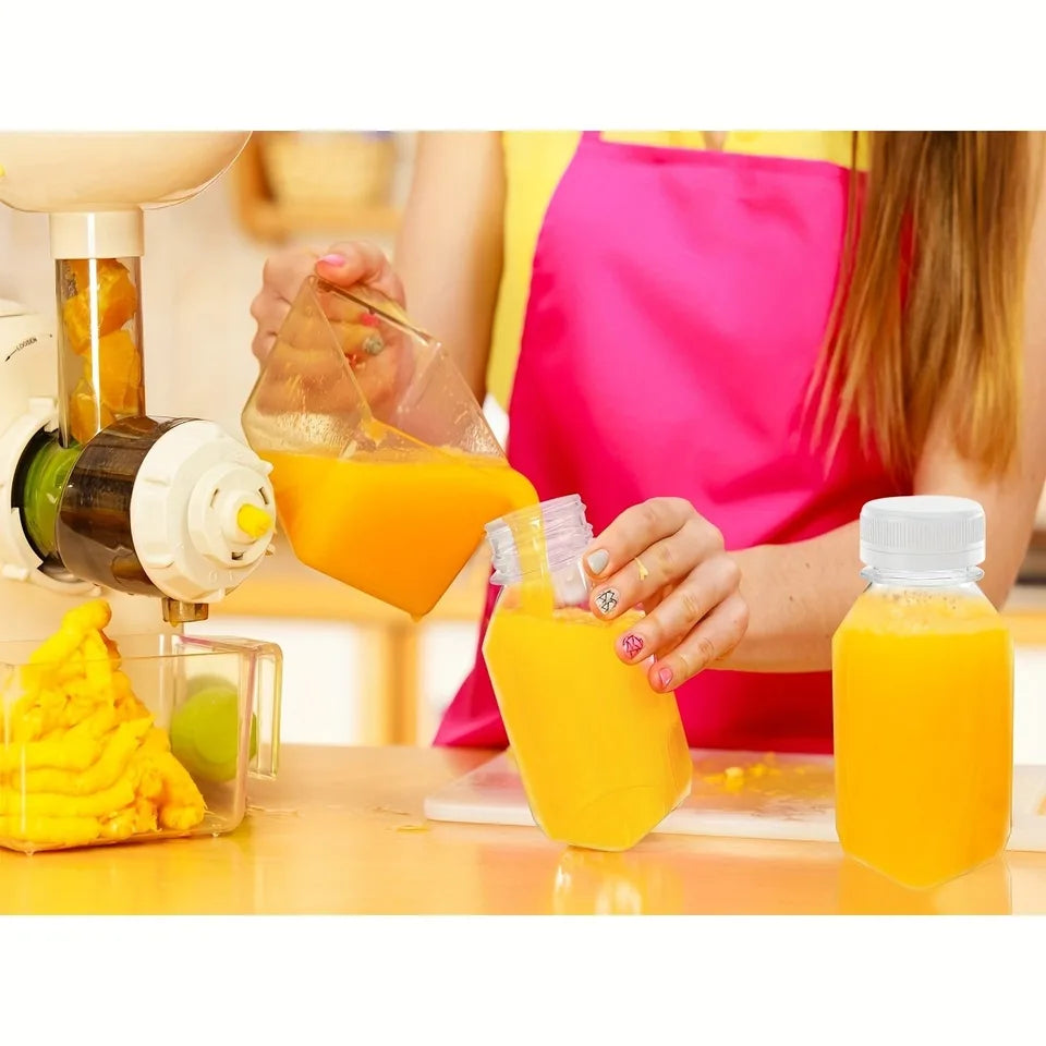 5pcs Plastic Bottles For Liquids - Ginger Shot Bottles With Caps, Wellness Juice Shot  Drink Containers For Homemade Beverages