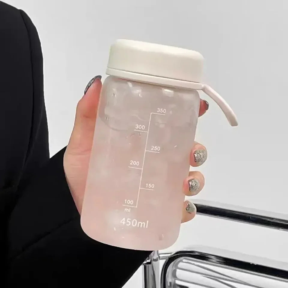 450ml Plastic Water Bottle Leakproof Portable Water Cup Students Simple Bottle Coffee Tea Cup with Tea Infuser Summer Drinkware