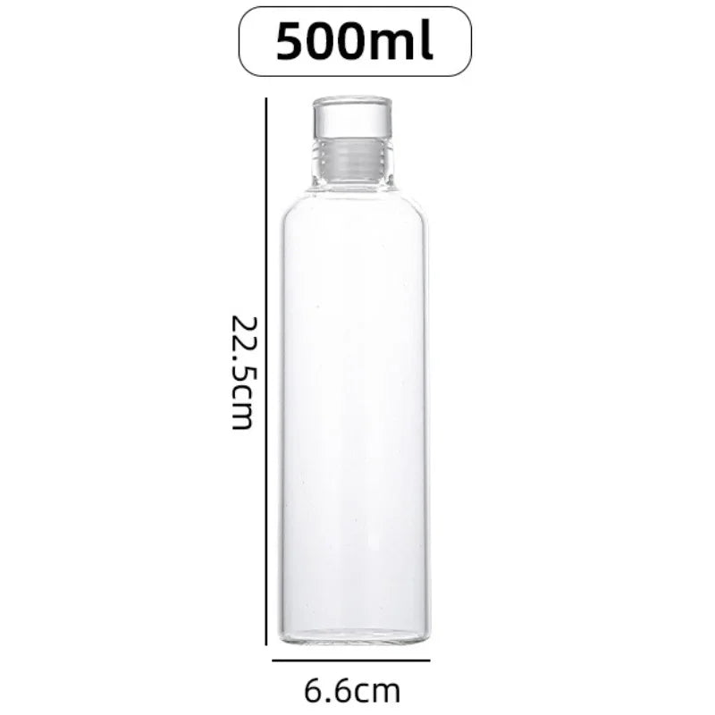 300/500/750/1000ML Glass Water Bottle Multi-function Milk Cup Portable Outdoor Sports Sealed Transparent Container for Traveling