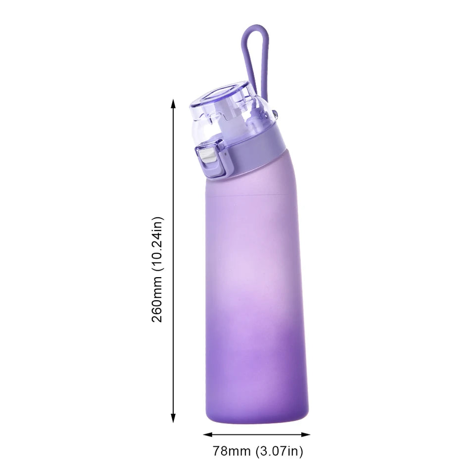 650ML Scent Flavored Water Bottle Leak-Proof with 7 Flavor Pods Air Water Up Bottle Portable for Travel Climbing Hiking