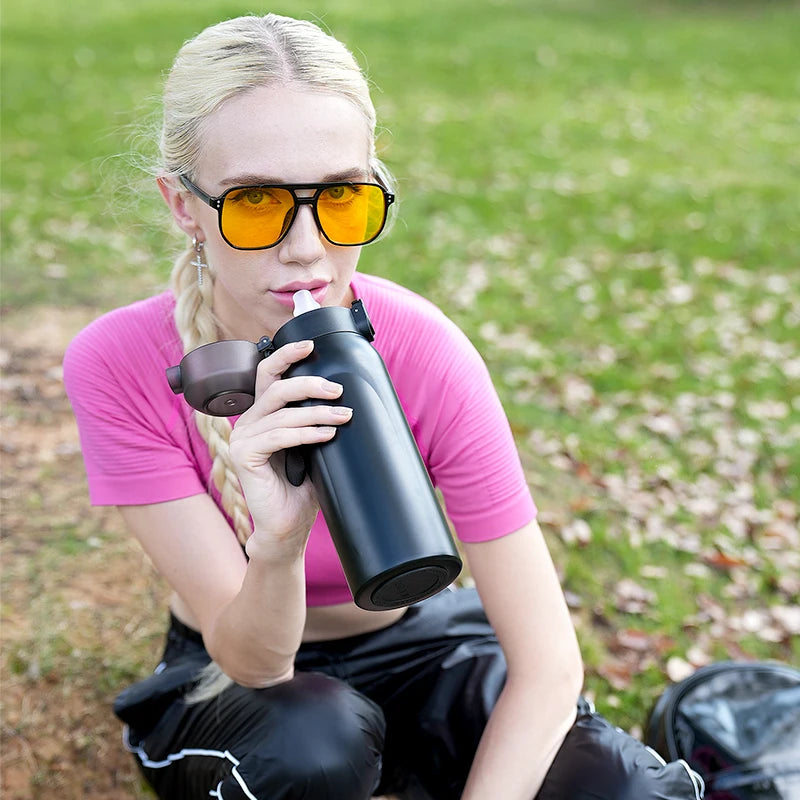 750ml Air Stainless Steel Insulated Cup Large Capacity with 1 Random Flavored Pod Sport Air Water Bottle Vacuum Fragrance Cup