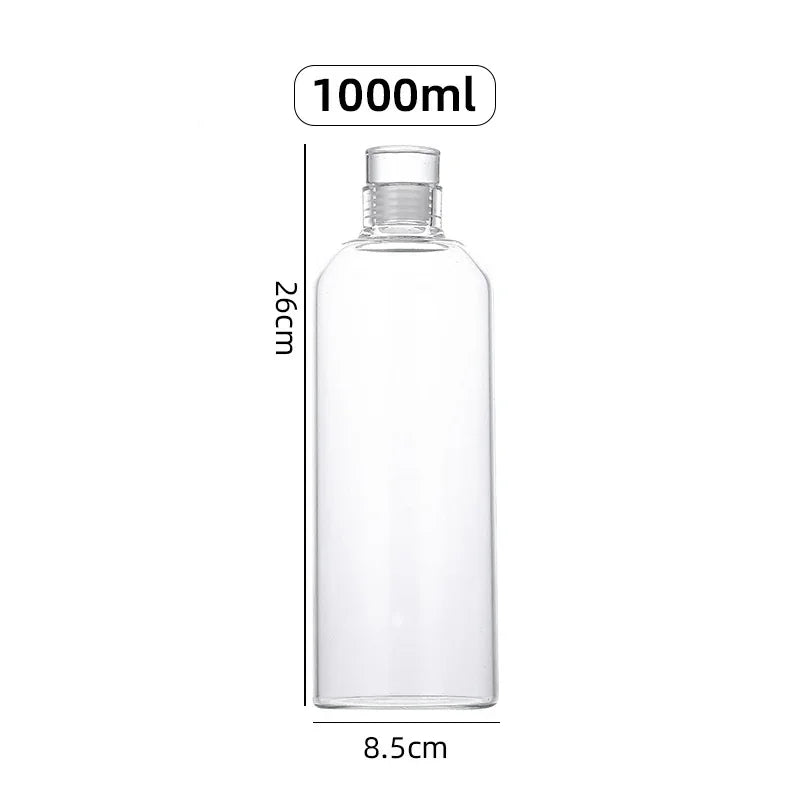 300/500/750/1000ML Glass Water Bottle Multi-function Milk Cup Portable Outdoor Sports Sealed Transparent Container for Traveling