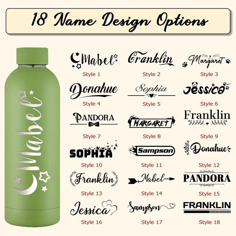 Custom Name Drinkware Tumbler Water Bottle Personalized Water Bottle Logo Vacuum Insulated Sports Stainless Steel