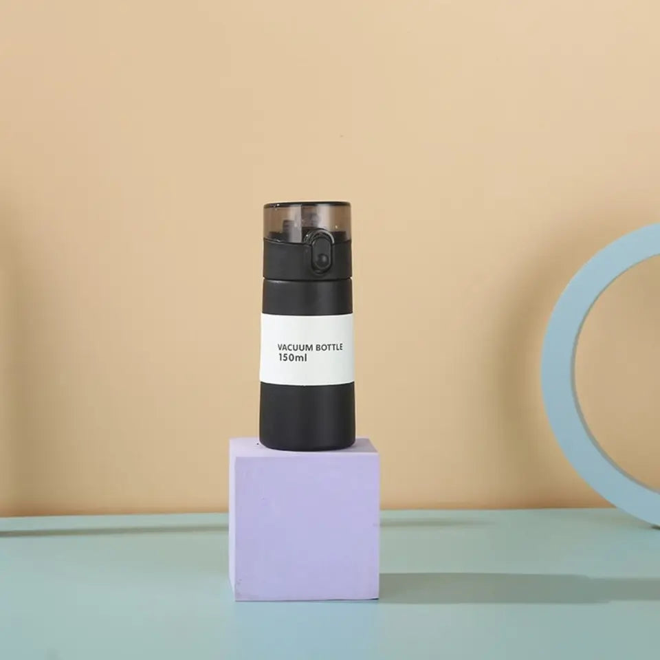 Mini Thermos Cup 150/250ml Leak-proof  Fashion Thermos Insulated Cup With Straw Portable One-button Opening Pocket Thermal Mug