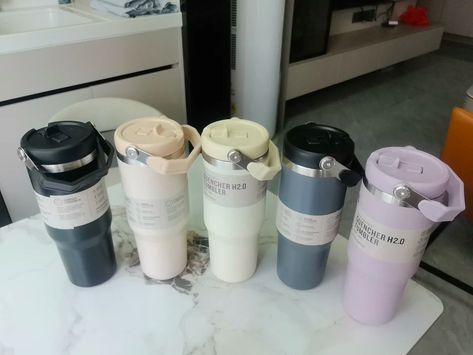 30 oz vacuum insulated mug, double-layer insulation, stainless steel sports water bottle, suitable for hot and cold drinks