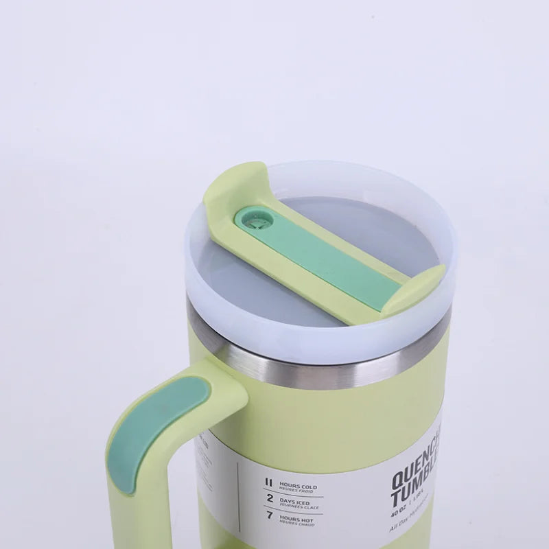 40 OZ Traveler Tumbler Stainless Steel Water Bottle Leak Resistant Vacuum Insulated Mug Lid Portable Coffee Cup