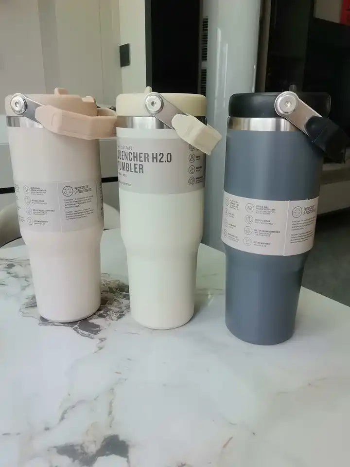 30 oz vacuum insulated mug, double-layer insulation, stainless steel sports water bottle, suitable for hot and cold drinks