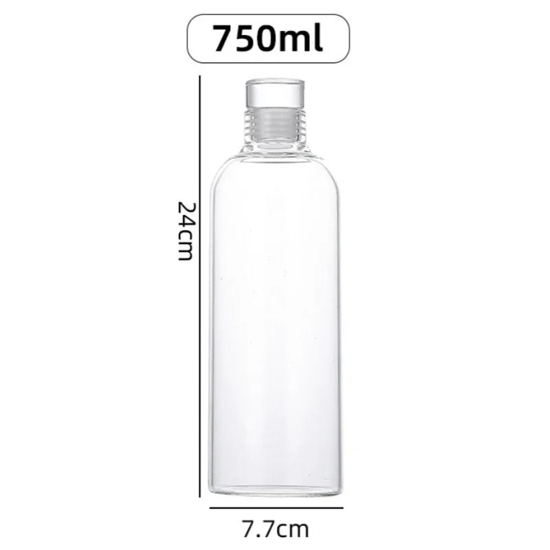 300/500/750/1000ML Glass Water Bottle Multi-function Milk Cup Portable Outdoor Sports Sealed Transparent Container for Traveling