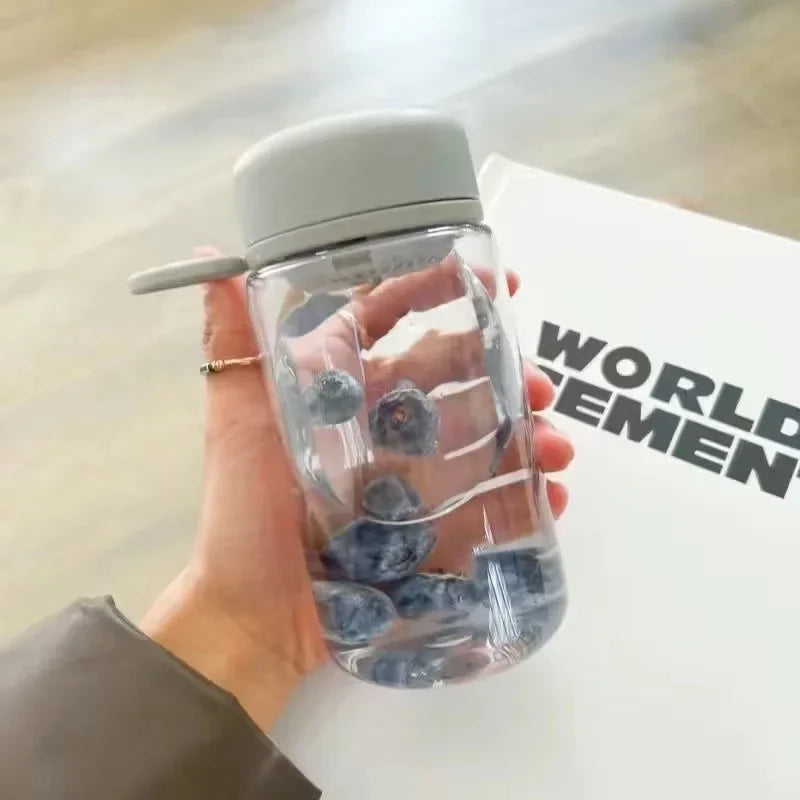 450ml Plastic Water Bottle Leakproof Portable Water Cup Students Simple Bottle Coffee Tea Cup with Tea Infuser Summer Drinkware